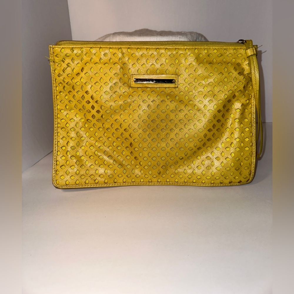 Yellow clutch purse